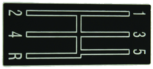 68-69 Camaro Console Shift Plate Emblem, 5 Speed