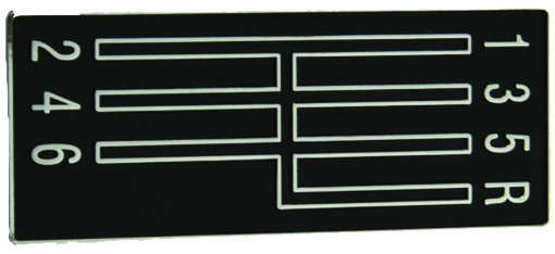 68-69 Camaro Console 6 Spd Shift Plate Emblem