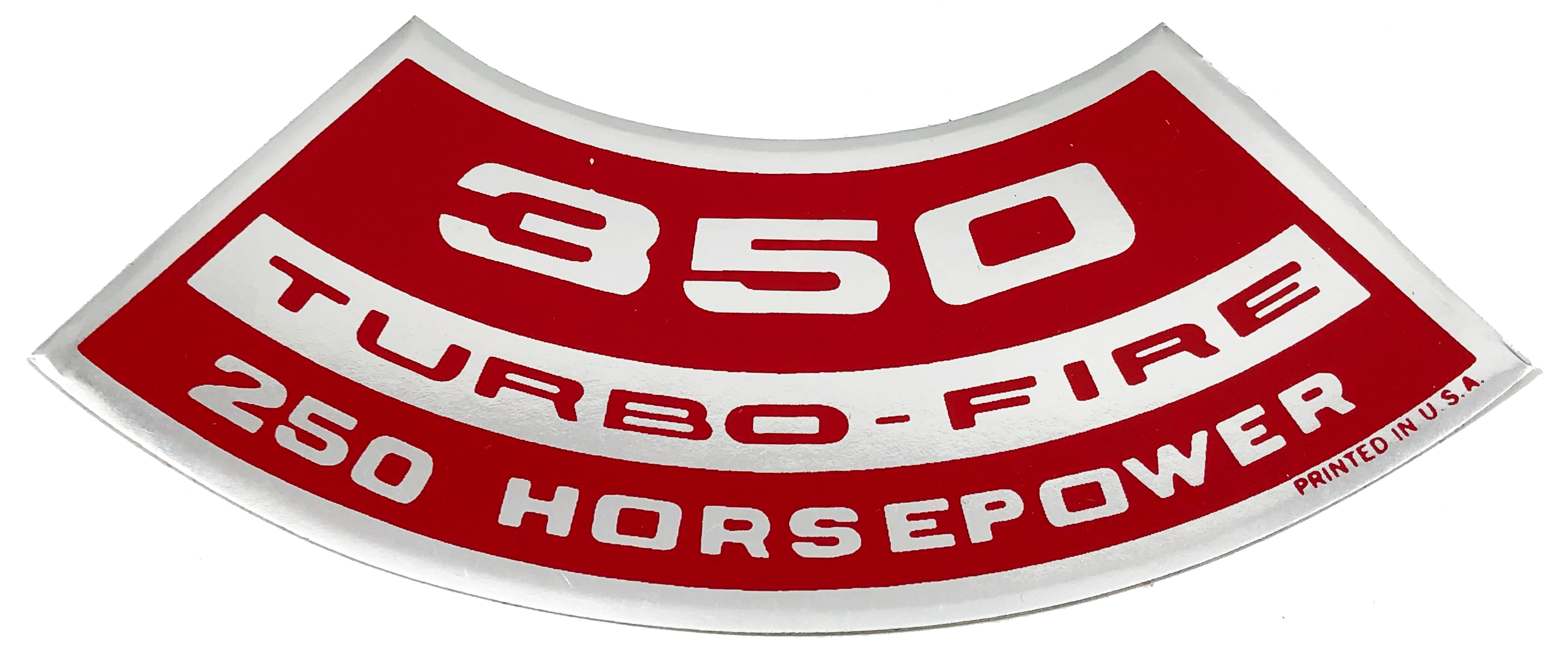 67-69 Camaro 350/250 H.P. Air Cleaner Decal