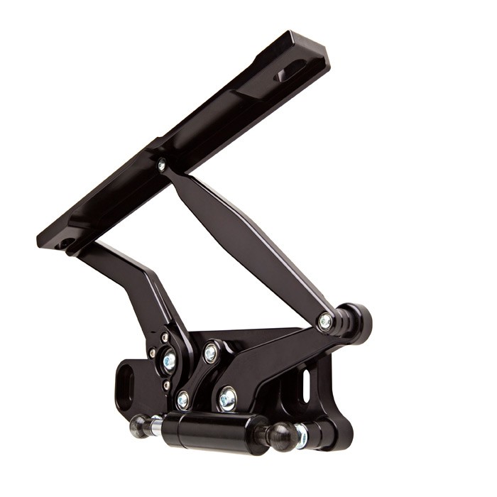 6567 Chevelle/El Camino Billet Aluminum Hood HingesSolid Frame/Black Anodized