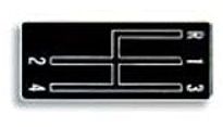 68-69 Camaro Console Manual 4 Speed Shift Plate Emblem