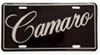 Camaro Script License Plate