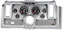 69 Camaro Classic Dash 6 Hole Brushed Aluminum Panel with Sport Comp Mechanical Gauges