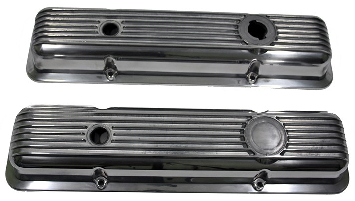 69-77 Camaro Z28 Aluminum SB Polished Valve Covers (w/o Emblem)